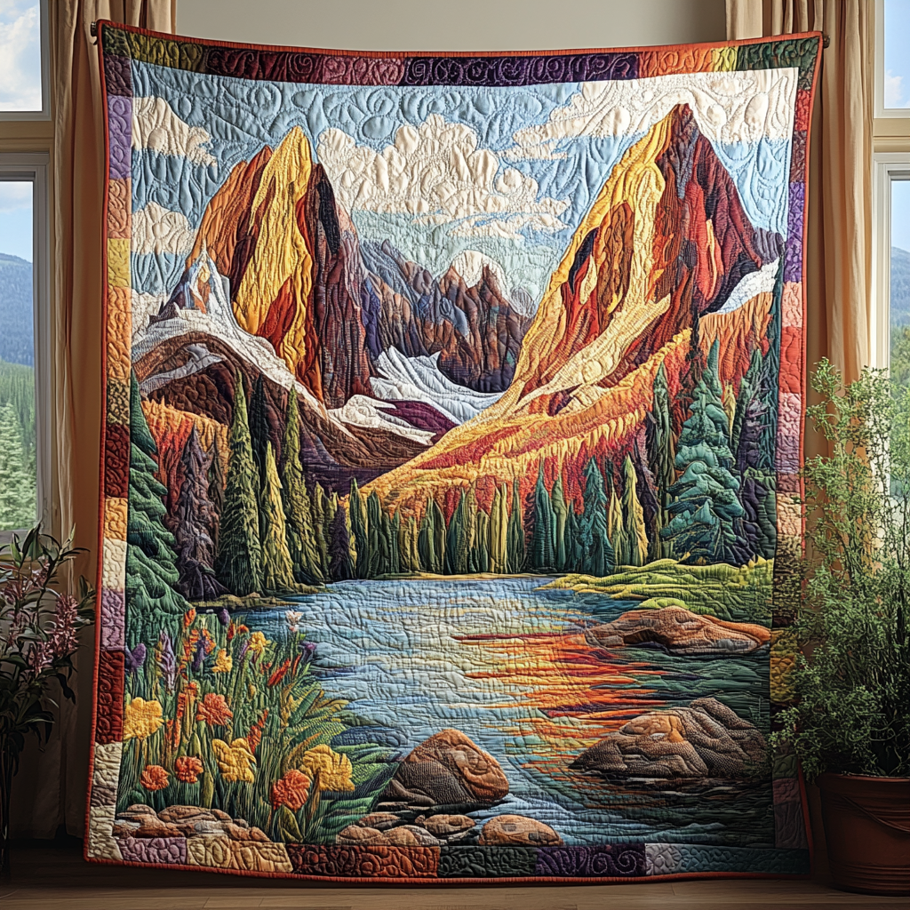 Winter Wood Quilted Blanket Cute Throw Blanket Best Gifts For Nature Lovers - Marykun