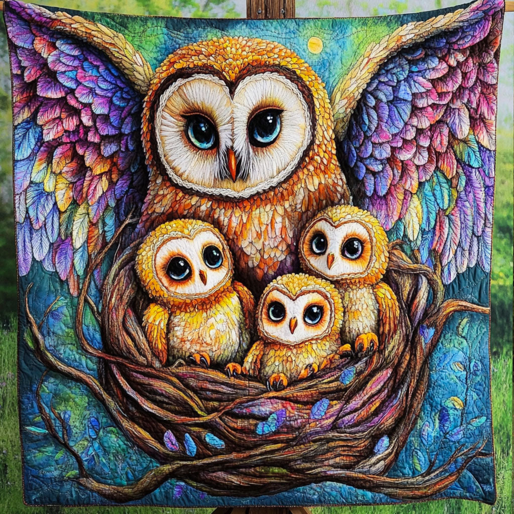 Wise Nest Quilted Blanket Best Throw Blanket Great Best Gifts For Owl Lovers - Marykun