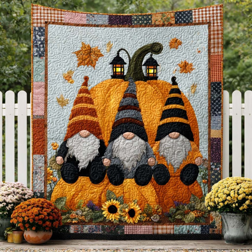 Woodland Magic Quilted Blanket Cozy Fall Throw Blankets Skull Gifts For Women - Marykun