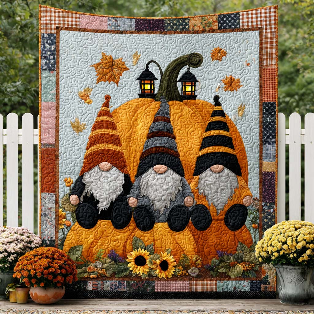 Woodland Magic Quilted Blanket Cozy Fall Throw Blankets Skull Gifts For Women - Marykun