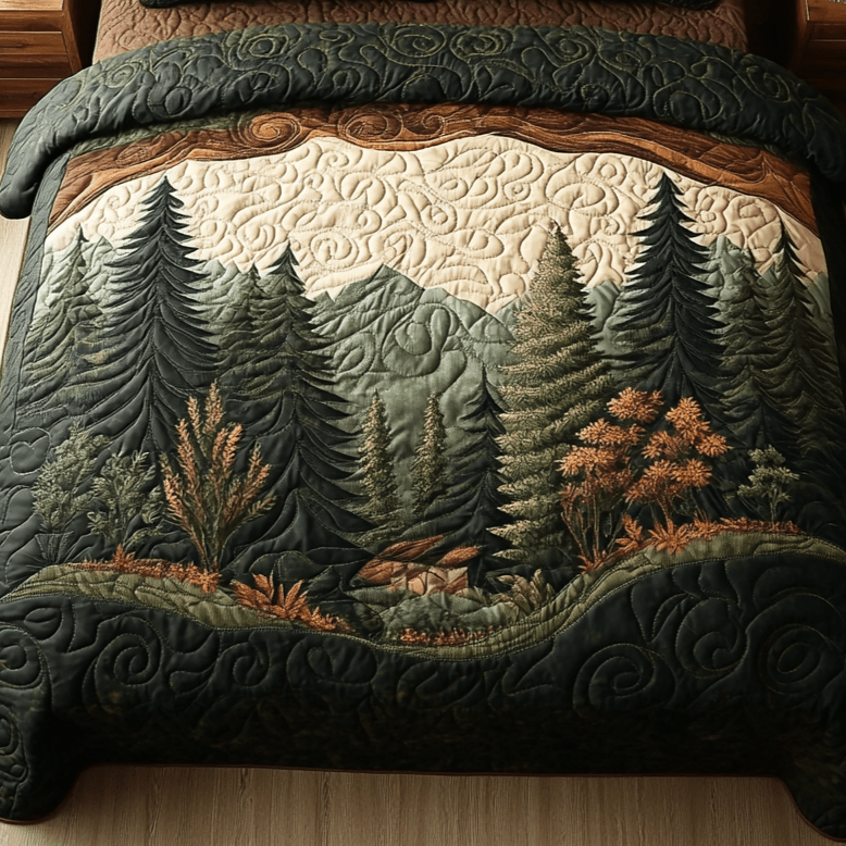 Woodland Wanderlust Quilted Blanket Nice Throw Blanket Elephant Gifts For Him Her - Marykun