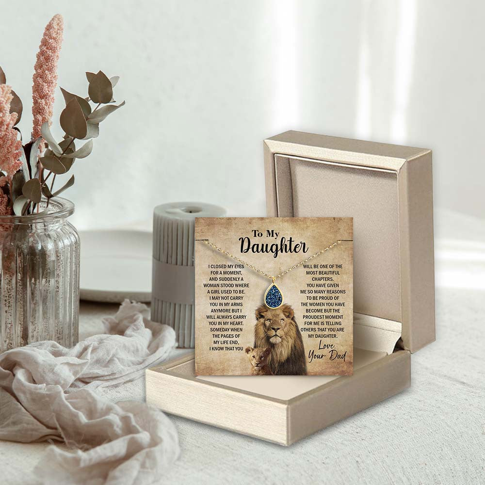 To My Daughter Necklace Gift for Daughter on Birthday, Graduation, Christmas & more from Dad