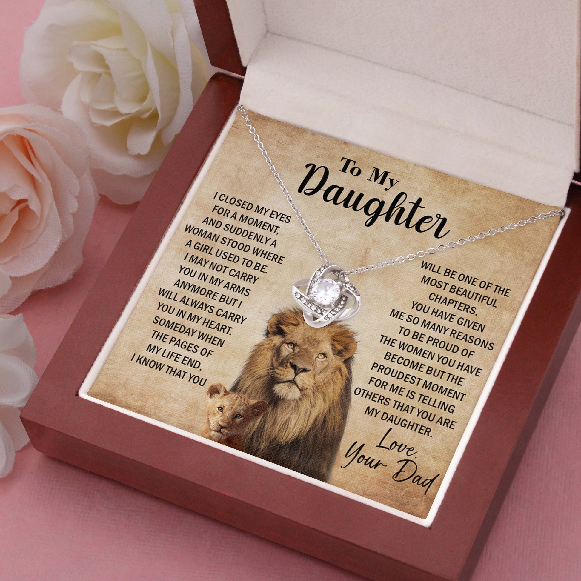 To My Daughter Necklace Gift for Daughter on Birthday, Graduation, Christmas & more from Dad