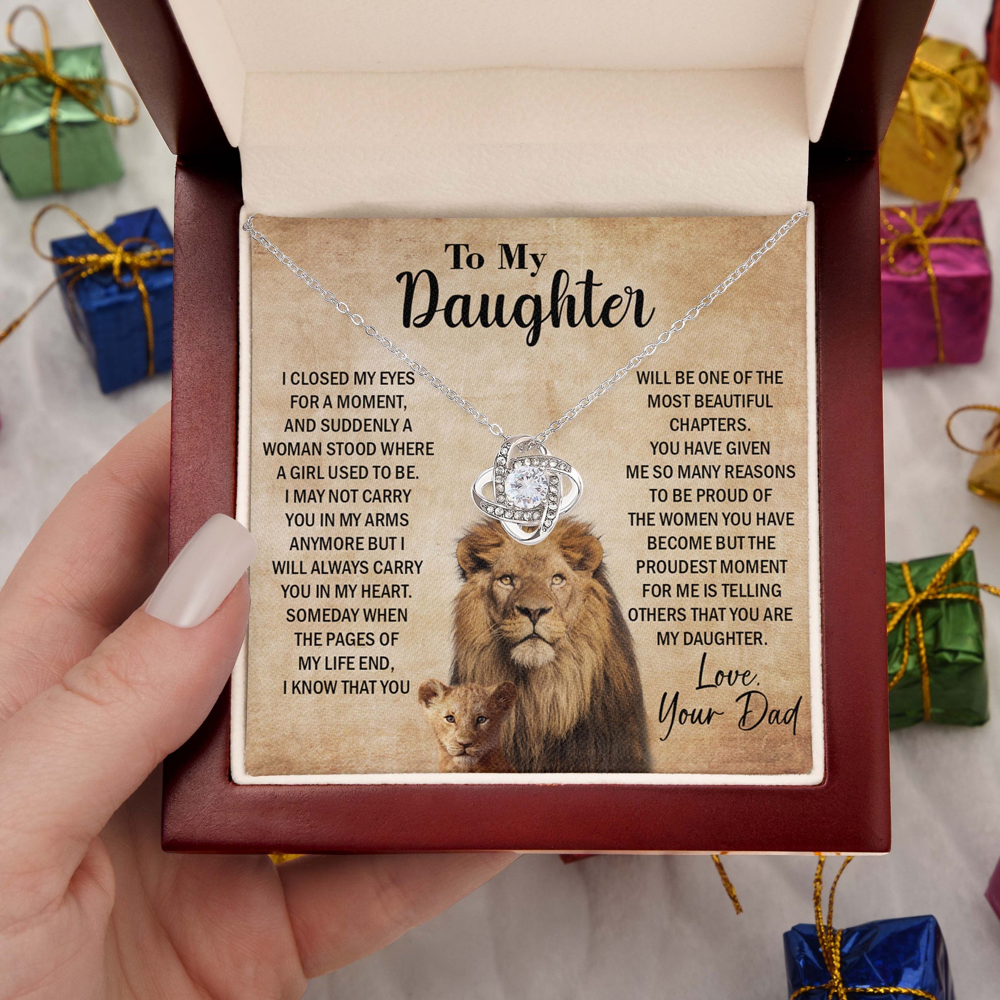 To My Daughter Necklace Gift for Daughter on Birthday, Graduation, Christmas & more from Dad